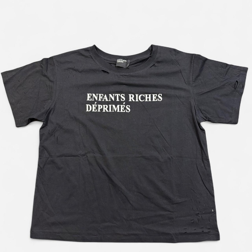 Enfants Riches Déprimés Classic Logo Distressed T Shirt * L